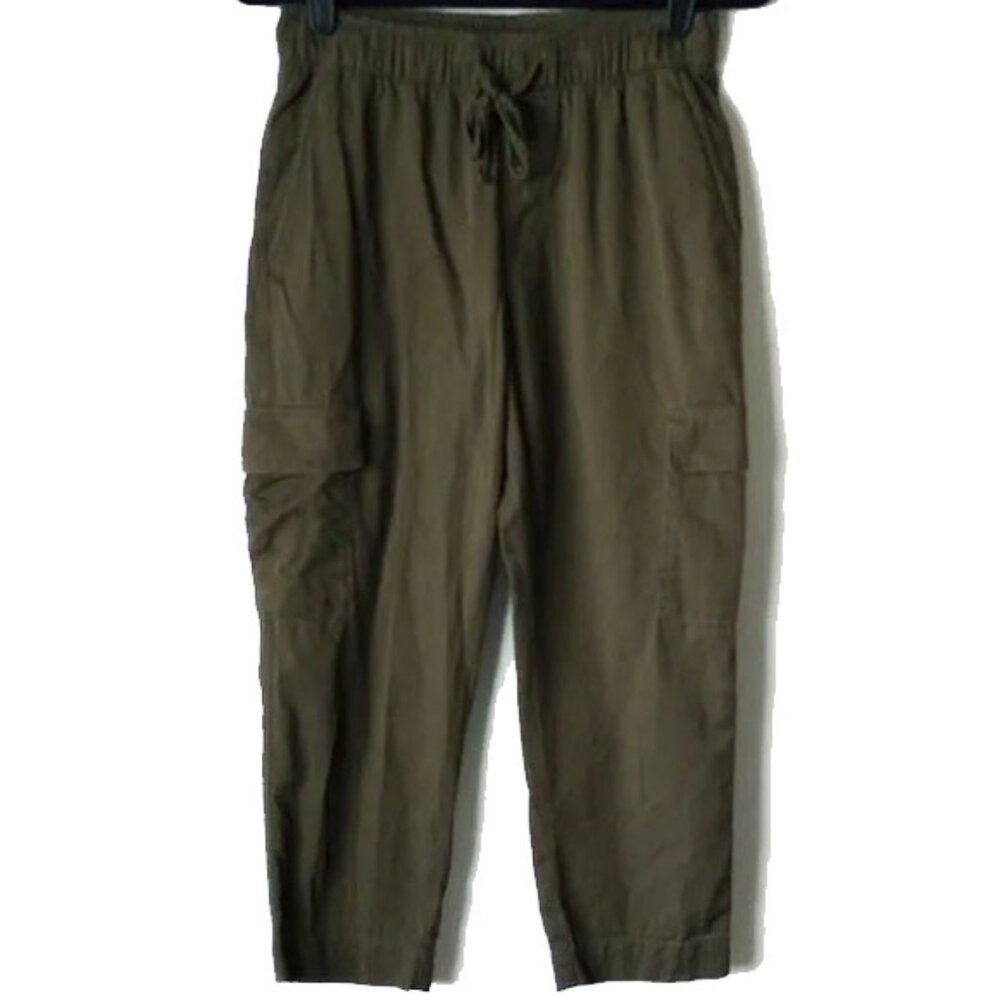 Gap Easy Pant Crop Cargo Pants XS Petite 27x23 Dark Olive Green